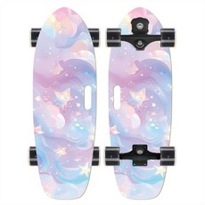 S5彈簧橋陸地衝浪板 兒童專業滑板 青少年四輪免蹬滑板, 龍吟,29英寸閃光輪【不含大禮包】, 1個