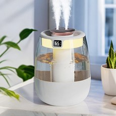 CCAGU 미니 초음파 가습기 UV살균 1.3L 무소음 무드등 통세척 사무실 가정용 가습기, 화이트