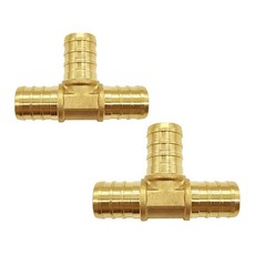 BesNPT 12팩 1.9cm(3/4인치) PEX 티 피팅 황동 Pex 크림프 피팅, 0.5 Inch