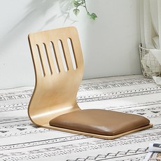 바닥 의자 침대용 등받이 쿠션 좌식 일본식 창가용, 1개, 21_오공가죽패드원목색 일체형 포장