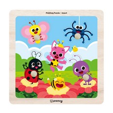 제사오스토어 손잡이퍼즐 곤충 P397 집콕놀이 손놀이완구 퍼즐놀이 유아퍼즐