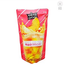 얼음컵용 복숭아 아이스티 230ml 파우치 카페리얼 홍차음료 시원한홍차 휴대용쥬스, 카페리얼 복숭아 아이스티 230ml