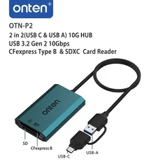 온테인 P2 OTN-P2 in USB C A 허브 3.2 Gen 10Gbps CFexpress Type B SDXC 카드 리더 고속 데이터 전송 어, 01 P2