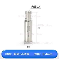 1PC EDM 드릴 전극 튜브 루비/세라믹 파이프 가이드 6830mm 구멍 기계 Z140 Guider Dia 0.3-3.0MM, 15 White Ceramic 0.4mm, 1개