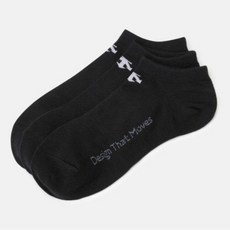 [백화점 정품] 데상트 DESCENTE 양말 UQC SP323USO75-BLK 스포츠베이직 자카드 스니커즈 삭스 (3켤레 1SET) BLK