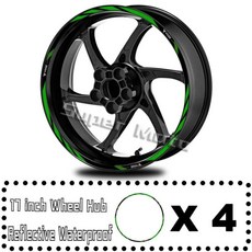 오토바이 반사 바퀴 스티커 허브 데칼 스트라이프 테이프 방수, 8. 011, 1개