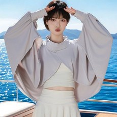 大碼夏季透氣防曬披肩寬鬆遮陽時尚洋氣超仙開車防紫外線防曬衣