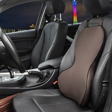 Ez2mk M1 듀얼 고정 차량용 메모리폼 등받이쿠션, 1개, 브라운