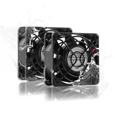 60mm 12V DC 방수 IP68 듀얼 볼 고속 컴퓨터 냉각 팬자동차 증폭기 전자 기기 및 캐비닛 환기용 - 60x60x25mm 5600RPM 2팩, 120x25mm