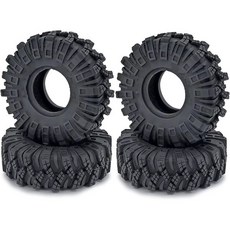 RC 타이어 장난감 모델 Axial SCX24 FMS FCX24 Enduro24용 4개 세트 62mm 10인치 휠 부드러운 진흙 지형용 고무 124 크롤러 카용
