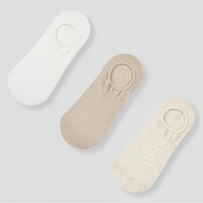 [JAJU] 자주 여 코튼 립 하이컷 페이크 삭스 3족_오트밀