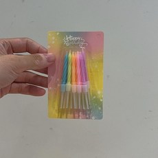 馬卡龍彩色螺紋生日蠟燭 派對蛋糕裝飾蠟燭, 1個, 200支盒新款馬卡龍五彩蠟燭,馬卡龍色蠟燭