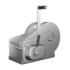 絞盤 手搖絞盤 304不銹鋼 雙向自鎖 小型 家用絞車 手動 卷揚機 起重牽引葫蘆, 1個, 304不銹鋼1200磅裸機(無繩鉤)