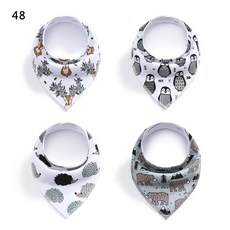 구미 물수건 아기 턱받이 아기 턱받이 벨벳 면 삼각 수건 모유 용품 봄 가을 스타일, 48 곰 돌 이