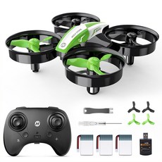 홀리스톤 HS210 입문용 교육용 실내용 미니 완구드론, 단품세트(초록), 1개