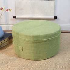 트램폴린 패드 가정용 실내 패브릭 쿠션 사각 트램펄린 바닥, 둥근 천으로 만든 연두색, 손잡이없음 지름 40 40 높이 10cm, 1개