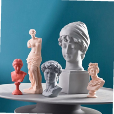 인테리어소품 컬러석고상 / 촬영소품, 데이비드15(살구)