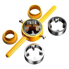 새로운 PVC 파이프 스레더 도구 NPT 수공구 스레더 1/2 인치 3/4 1 배관, Yellow