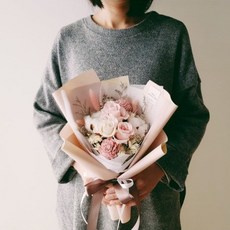 flower&house 3朵永生玫瑰花束 永生花 不凋花 乾燥花 生日花禮 告白 畢業 求婚花束 情人節花束, 藍色系,花束+英文插卡-圖8請備註號