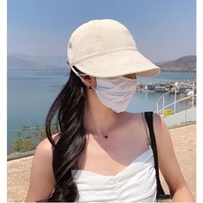 여성자외선차단 마스크모자 버킷햇
