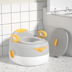 兒童馬桶坐便器0-8歲男女童寶寶坐便器三合一家用便捷廁所尿盆, 暖暖灰硬座【坐便器】:暖暖灰硬座【坐便器】