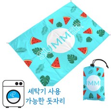 엔코슈 방수 휴대용 피크닉 매트 세탁기 사용 가능 돗자리 경량 초경량 감성 여행, 수박 썸머