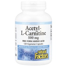 네츄럴팩터스 아세틸 L 카르니틴 500mg 베지캡슐 120정, 6개