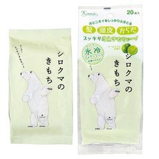 GPP Kimochi 企鵝的清爽冰涼沐浴濕巾 酷涼萊姆香 20片裝, 1個, 50g