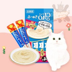 참깨샵 이나바 고양이 츄르 참치 가리비 14g 4p 고양이사료