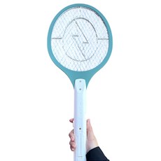 KC인증 핸디 전기 모기채 건전지식 3중 안전망 이중 안전 스위치, 건전지식 핸디 전기모기채