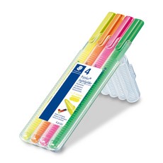 스테들러 트리플러스 텍스트 서퍼 형광펜, 1개, 노랑 + 주황 + 핑크 + 초록