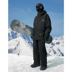 빅사이즈 스키복 5xl 남여공용 하의 상하세트 상하의, 1개, 블랙