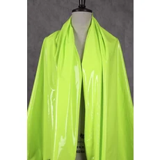 50145cm Meetee 반짝 이는 광택 부드러운 가죽 패브릭 탄성 PU 직물 드레스 의류 천 소재 DIY 바느질 액세, 07 13GluorescentGreen, 1개