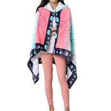 귀멸의칼날 캐릭터 후드담요 극세사 보온 블랭킷 데일리, 100x160cm, Shinobu