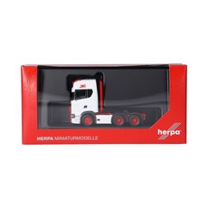Herpa Scania CS 20 HD 6X4 雙軸曳引車 模型 紅白雙色車身, 1個