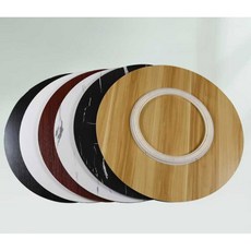 원형 회전 테이블 원탁 호두 식탁 요리 입식 화이트 탁상 롤러, 50cm지름[유자나무]