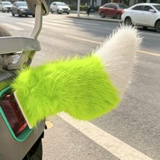전동 꼬리 자동차 장식 귀여운 소리 제어 인형, 1개, 베이직 비동 모델 그린화이트