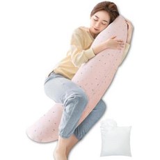 일본 직배송 Genki Life 다키마쿠라 임신 베개 수유 쿠션 출산 보충 코튼 7.1온스 200g 포함 허리 다리 지지대 쉬운 측면 수면 소재 커버, Polyester, 2)Pink Floral