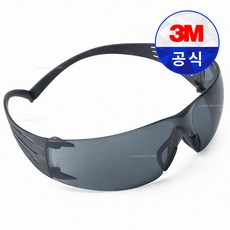 3M SF-302 AS 보안경 / 검정렌즈 자외선차단 초경량 흘러내림방지 투명 고글 선글라스, 1개, 검정