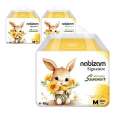 나비잠 기저귀 시그니처 썸머팬티 중형 3팩, 96매, 중형(M)