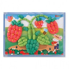 딸기 캐릭터 만들기 접착 공작 미술놀이 종이 아트 꾸미기 교재, 1개, 상세페이지 참조