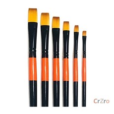 칠성당 인조황모 평붓 6호 낱개입 미술용 납작붓 채색 디자인 회화 학생용 1개입