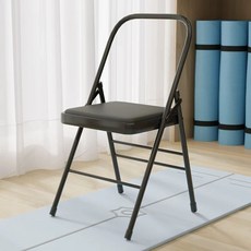 요가의자 요가전용 접이식 의자 철제 전문 홈트 아헹가요가의자, 9) 블랙 삼중 빔 1.2 파이프, 1개