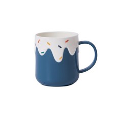 【Arbea】創意蛋糕拼色口杯兒童家用可愛卡通漱口杯衛生間刷牙杯耐摔塑料杯, 1倉B137藍色, 1個