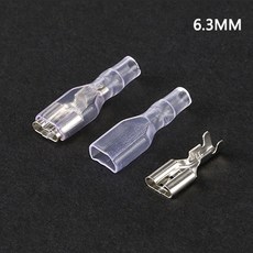 투명 커버 일체형 삽입형 스프링 단자 플러그 절연 인서트 터미널 22 16AWG, 100Set 200pcs, 6. M