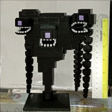 我的世界凋零風暴膠黏模型，多種顏色可選，3D打印客製化擺件，益智玩具，臺灣快速出貨, 1個, 默認黑白紫送502強力膠水