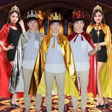 六一舞會男女表演道具服裝兒童節成人國王子皇后公主披風套裝cos