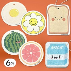 모던밍글 압축수세미 셀룰로스 스펀지, 1세트, 6개입