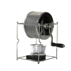 Shark家具 手搖烘豆機 咖啡生豆烘焙機 DIY小型不銹鋼滾輪烘烤機, 1個, 斜網