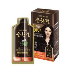 대양라이프 순한결 새치 흰머리염색약 3분염색 체험분동봉 샴푸형 NO-암모니아, 42개, 진한갈색